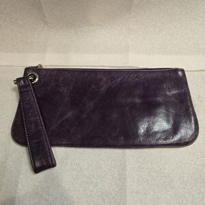 Hobo Purple Leather Clutch